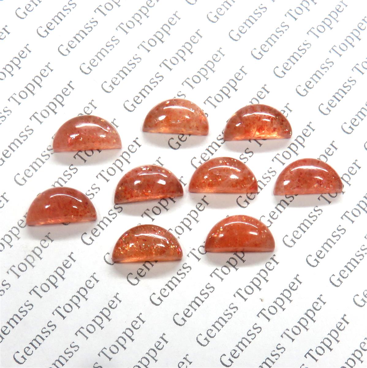 Sunstone 6x12 mm D Shape Cabochon